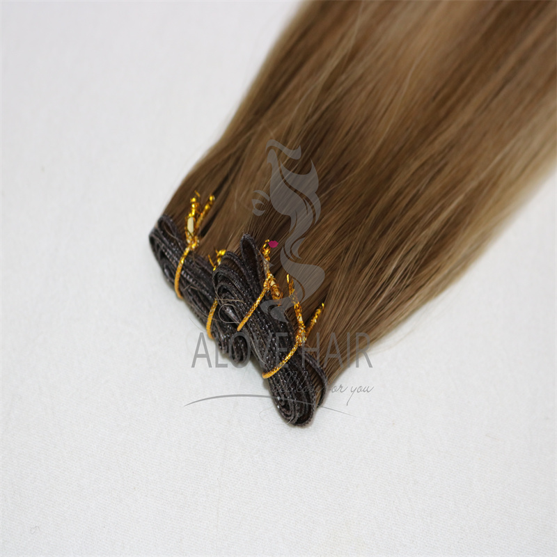 Double drawn cuticle intact slavic hair genius wefts extensions